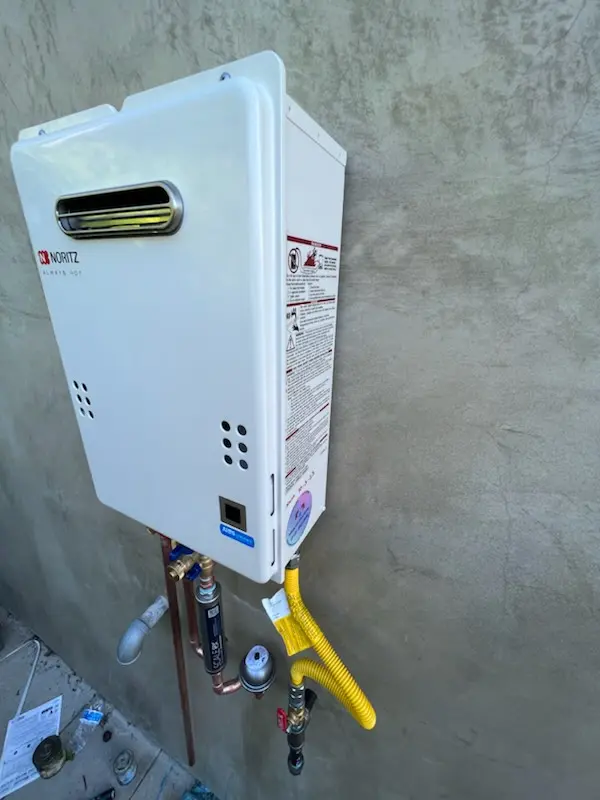 Tankless water heater installation for Meadows at Lower Gwynedd homes